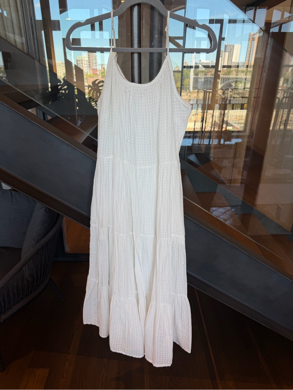 White Embroidered Maxi Sun Dress